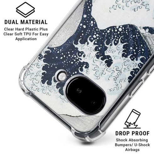 The Great Wave off Kanagawa by Hokusai Google Pixel 9a Clear Case